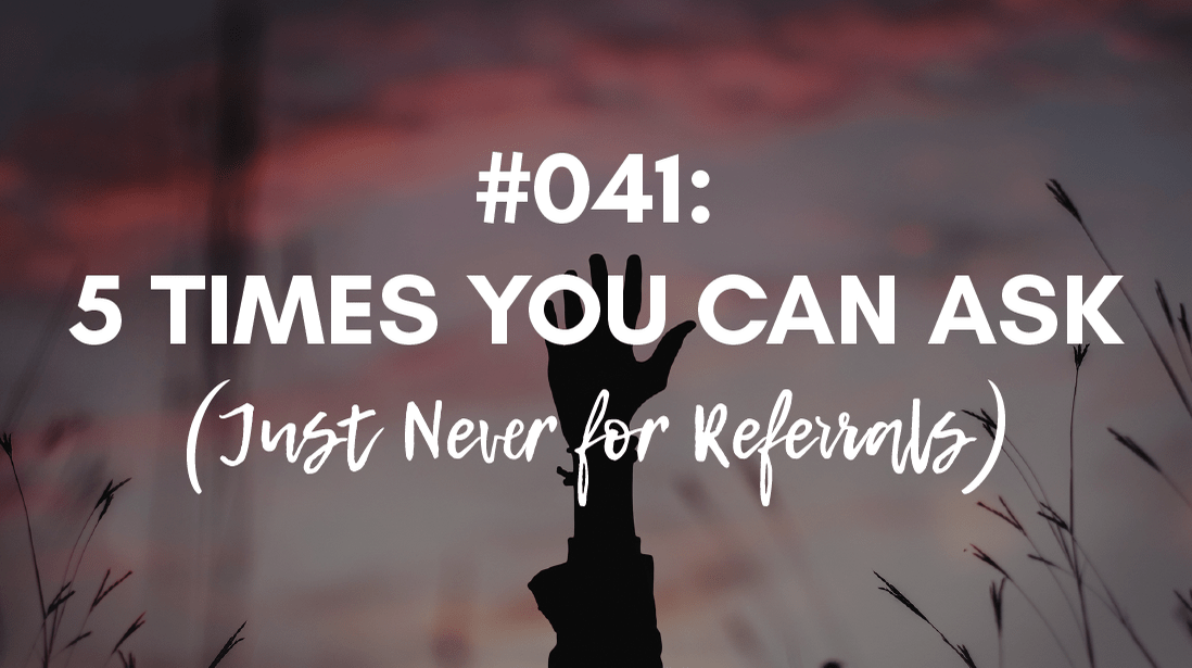 you can't ask for referrals